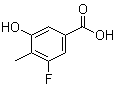 结构式 CAS# 887267-08-5, 3-氟-5-羟基-4-甲基苯甲酸