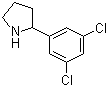 structure of CAS# 887344-13-0, 2-(3,5-Dichlorophenyl)pyrrolidine