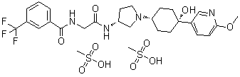 structure of CAS# 887401-93-6, INCB 3284 bimesylate