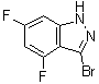 3-Bromo-4,6-difluoro-1H-indazole molecular structure (CAS 887567-78-4)