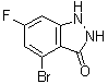 4-溴-6-氟-1,2-二氢-3H-吲唑-3-酮分子结构 (CAS 887567-85-3)