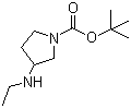 结构式 CAS# 887587-15-7, 3-(乙基氨基)-1-吡咯烷甲酸叔丁酯