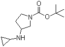 结构式 CAS# 887587-25-9, 3-(环丙基氨基)吡咯烷-1-甲酸叔丁酯