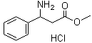 3-Amino-3-phenylpropionic acid methyl ester hydrochloride molecular structure (CAS 88831-43-0)