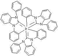 三[(3-苯基-1H-苯并咪唑-1-基-2(3H)-亚基)-1,2-亚苯基]铱分子结构 (CAS 888725-36-8)