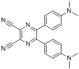 5,6-Bis[4-(dimethylamino)phenyl]-2,3-pyrazinedicarbonitrile molecular structure (CAS 888947-50-0)