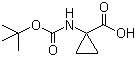 Boc-1-氨基环丙基甲酸分子结构 (CAS 88950-64-5)