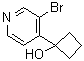 1-(3-Bromo-4-pyridinyl)cyclobutanol molecular structure (CAS 889687-37-0)