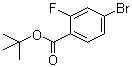 structure of CAS# 889858-12-2, tert-Butyl 4-bromo-2-fluorobenzoate;2-Methylpropan-2-yl 4-bromo-2-fluorobenzoate