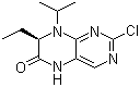 structure of CAS# 889877-77-4, (7R)-2-Chloro-7-ethyl-7,8-dihydro-8-(1-methylethyl)-6(5H)-pteridinone