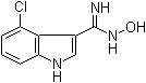 4-Chloro-N-hydroxy-1H-indole-3-carboximidamide molecular structure (CAS 889942-75-0)
