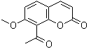 结构式 CAS# 89019-07-8, 8-乙酰基-7-甲氧基-2H-1-苯并吡喃-2-酮