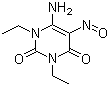 结构式 CAS# 89073-60-9, 1,3-二乙基-5-亚硝基-6-氨基脲嘧啶
