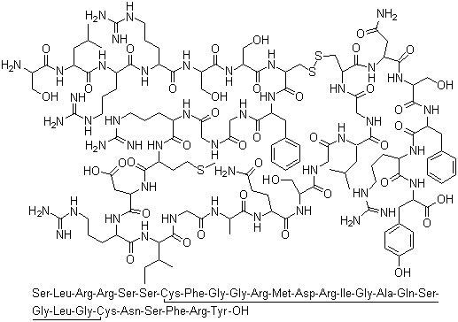 Carperitide molecular structure (CAS 89213-87-6)