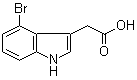 4-溴-3-吲哚乙酸分子结构 (CAS 89245-41-0)