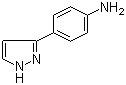 4-(1H-吡唑-3-基)苯胺分子结构 (CAS 89260-45-7)
