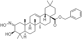 (3beta)-3-Hydroxy-2-(hydroxyimino)olean-12-en-28-oic acid phenylmethyl ester molecular structure (CAS 892869-55-5)