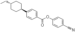 结构式 CAS# 89331-97-5, 反式-4-(4-乙基环己基)苯甲酸对氰基苯酚酯