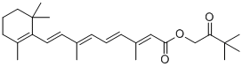 structure of CAS# 893412-73-2, Hydroxypinacolone retinoate;(3,3-dimethyl-2-oxobutyl) (2E,4E,6E,8E)-3,7-dimethyl-9-(2,6,6-trimethylcyclohexen-1-yl)nona-2,4,6,8-tetraenoate