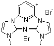 Bromo[(2,6-pyridinediyl)bis(3-methyl-1-imidazolyl-2-ylidene)]nickel bromide molecular structure (CAS 894102-11-5)