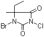 1-溴-3-氯-5-甲基-5-乙基海因分子结构 (CAS 89415-46-3)