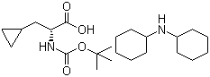 Boc-D-Cyclopropylalanine dicyclohexylamine salt molecular structure (CAS 89483-09-0)