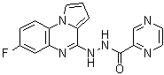 Pyrazinecarboxylic acid 2-(7-fluoropyrrolo[1,2-a]quinoxalin-4-yl)hydrazide molecular structure (CAS 895158-95-9)