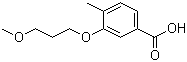 4-Methyl-3-(3-methoxypropoxyl)benzoic acid molecular structure (CAS 895240-71-8)