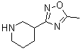 structure of CAS# 895573-64-5, 3-(5-Methyl-1,2,4-oxadiazol-3-yl)piperidine