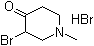 3-Bromo-1-methyl-4-piperidone hydrobromide molecular structure (CAS 89580-42-7)