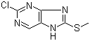 2-Chloro-8-(methylthio)-7H-purine molecular structure (CAS 89581-80-6)