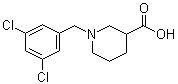 1-[(3,5-Dichlorophenyl)methyl]-3-piperidinecarboxylic acid molecular structure (CAS 896045-39-9)