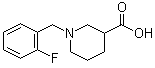 1-[(2-氟苯基)甲基]-3-哌啶甲酸分子结构 (CAS 896046-65-4)