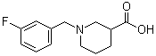 1-[(3-氟苯基)甲基]-3-哌啶甲酸分子结构 (CAS 896046-85-8)