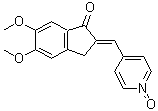 2,3-二氢-5,6-二甲氧基-2-[(1-氧代-4-吡啶基)亚甲基]-1H-茚-1-酮分子结构 (CAS 896134-06-8)
