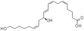 (5Z,8Z,10E,12S,14Z)-12,20-二羟基-5,8,10,14-二十碳四烯酸分子结构 (CAS 89614-44-8)