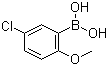 5-氯-2-甲氧基苯硼酸分子结构 (CAS 89694-48-4)