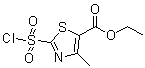 2-(氯磺酰基)-4-甲基-5-噻唑羧酸乙酯分子结构 (CAS 89694-92-8)