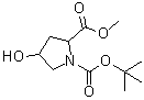tert-Butoxycarbonyl-DL-4-hydroxyproline methyl ester molecular structure (CAS 897046-42-3)