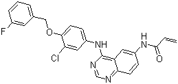 N-[4-[[3-Chloro-4-[(3-fluorophenyl)methoxy]phenyl]amino]-6-quinazolinyl]-2-propenamide molecular structure (CAS 897383-62-9)