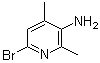 6-溴-2,4-二甲基吡啶-3-胺分子结构 (CAS 897733-12-9)