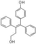 structure of CAS# 89778-37-0, (Z)-4-(4-Hydroxy-1,2-diphenylbut-1-enyl)phenol;gamma-[(4-Hydroxyphenyl)phenylmethylene]benzenepropanol