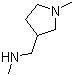 N,1-二甲基-3-吡咯烷甲胺分子结构 (CAS 89850-95-3)