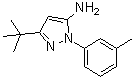 3-叔丁基-1-(3-甲基苯基)-1H-吡唑-5-胺分子结构 (CAS 898537-77-4)