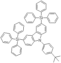 structure of CAS# 898546-82-2, 9-(4-tert-Butylphenyl)-3,6-bis(triphenylsilyl)-9H-carbazole