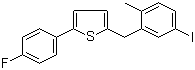 2-(4-Fluorophenyl)-5-[(5-iodo-2-methylphenyl)methyl]thiophene molecular structure (CAS 898566-17-1)