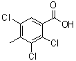 2,3,5-Trichloro-4-methylbenzoic acid molecular structure (CAS 89978-34-7)