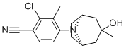 structure of CAS# 899821-23-9, 2-Chloro-4-[(1R,5S)-3-hydroxy-3-methyl-8-azabicyclo[3.2.1]octan-8-yl]-3-methylbenzonitrile