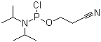 structure of CAS# 89992-70-1, 2-Cyanoethyl N,N-diisopropylchlorophosphoramidite;Chloro(diisopropylamino)-beta-cyanoethoxyphosphine