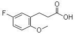 5-Fluoro-2-methoxybenzenepropanoic acid molecular structure (CAS 900021-53-6)